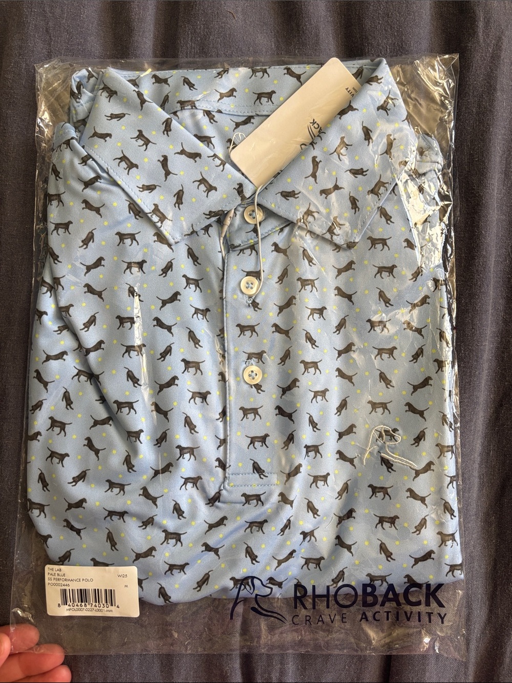 Rhoback Pale Blue The Lab Polo
